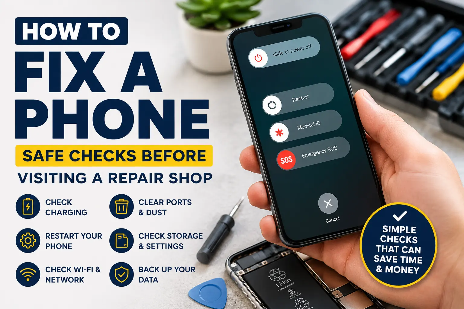 How to fix a phone – safe checks before a repair shop