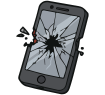 Cracked phone screen replacement in Huddersfield