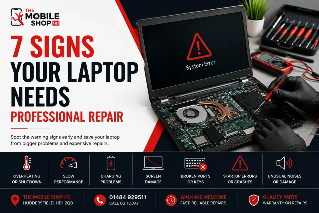 7 signs your laptop needs professional repair