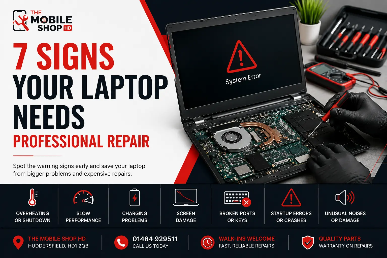 7 signs your laptop needs professional repair